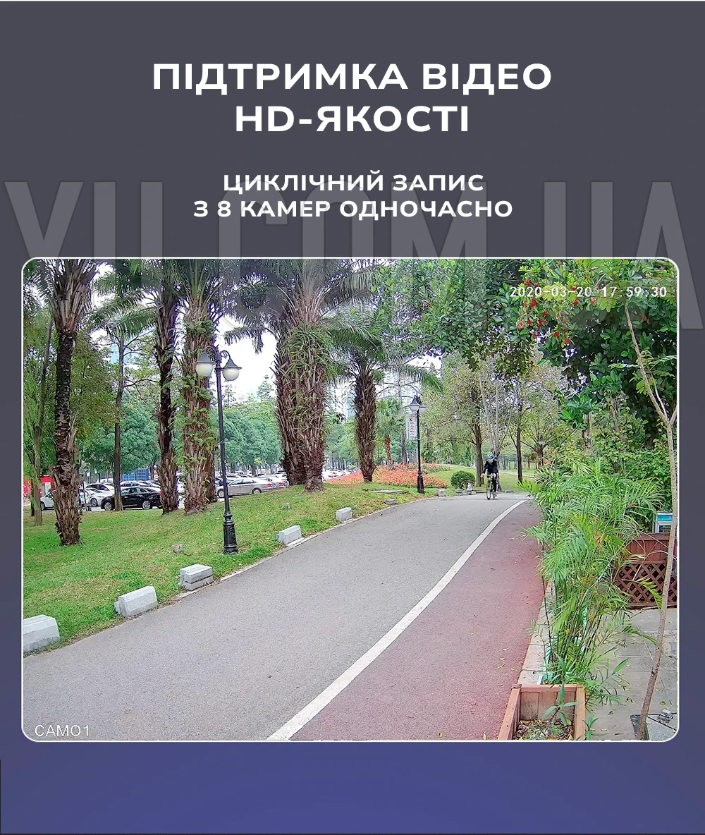 Стационарный 8-канальный регистратор DVR CAD 6608/1208 AHD 8ch для системы видеонаблюдения